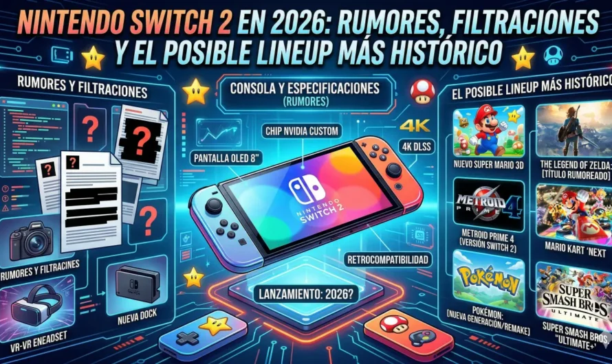 Nintendo Switch 2 en 2026: Rumores, Filtraciones y el Posible Lineup Más Histórico de Nintendo