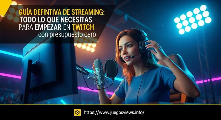 Guía definitiva de streaming: Todo lo que necesitas para empezar en Twitch con presupuesto cero.