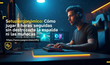 Setup ergonómico: Cómo jugar 8 horas seguidas sin destrozarte la espalda ni las muñecas.