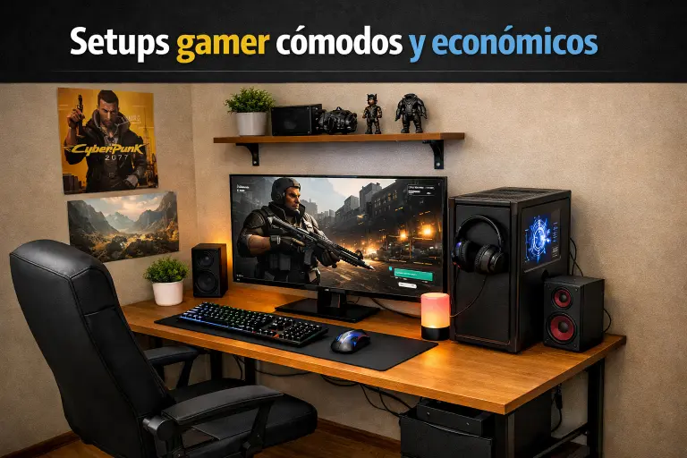 Setups reales: cómo armar un espacio gamer cómodo sin gastar una locura